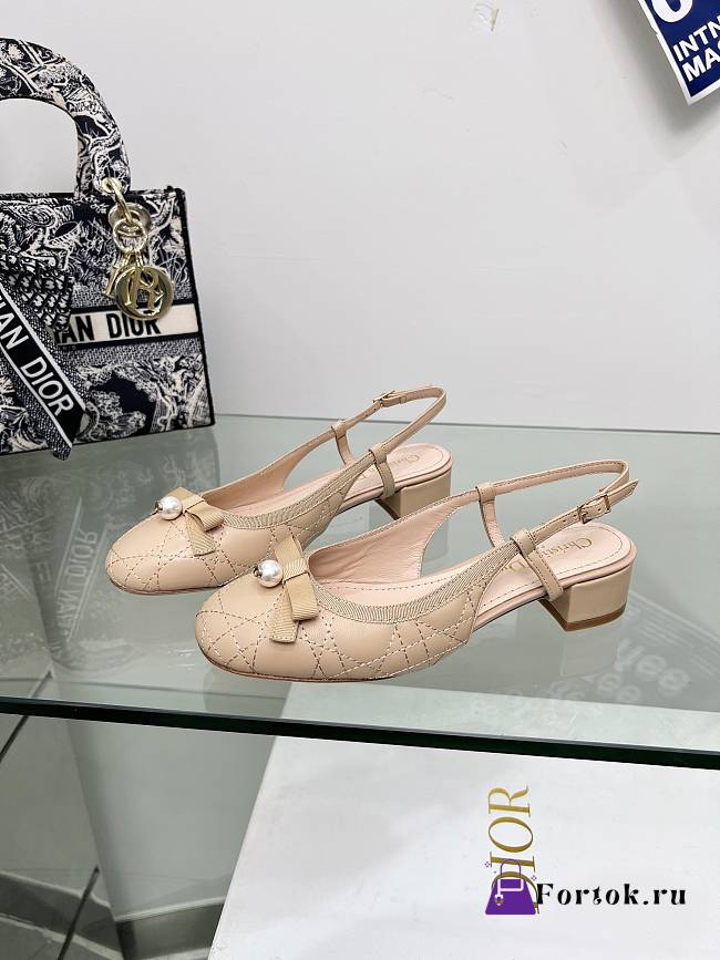 Fortok Dior Ballet Slingback Pump Nude - 1