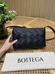 Fortok Bottega Veneta Diago Zipped Messenger Black 25*5*15cm  - 1