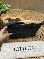 Fortok Bottega Veneta Diago Zipped Messenger Black 25*5*15cm  - 3