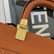 Fortok Fendi Sunshine Tote Bag Leather Brown 16.5 x 6 x 17.5cm - 5