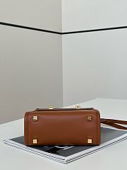 Fortok Fendi Sunshine Tote Bag Leather Brown 16.5 x 6 x 17.5cm - 2
