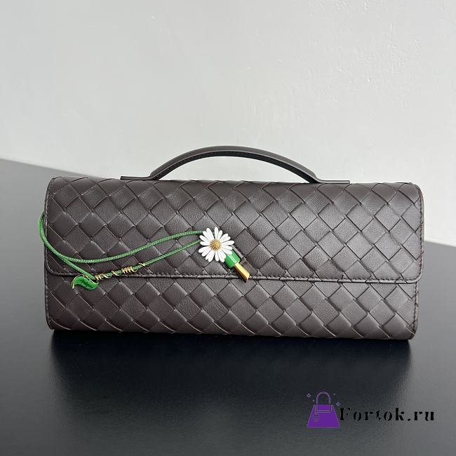 Fortok Bottega Veneta Andiamo Clutch Flower Fondant 31x13x3cm - 1