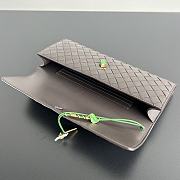 Fortok Bottega Veneta Andiamo Clutch Flower Fondant 31x13x3cm - 6