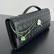 Fortok Bottega Veneta Andiamo Clutch Flower Black 31x13x3cm - 4