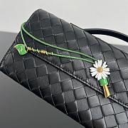Fortok Bottega Veneta Andiamo Clutch Flower Black 31x13x3cm - 3
