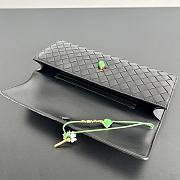 Fortok Bottega Veneta Andiamo Clutch Flower Black 31x13x3cm - 2