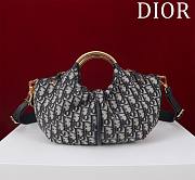 Fortok Dior Walk'n'Dior Bag in blue Dior Oblique jacquard 36*27cm - 1