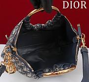 Fortok Dior Walk'n'Dior Bag in blue Dior Oblique jacquard 36*27cm - 4