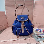 Fortok Miu Miu backpack Blue 22 x 18 x 11.5cm - 1