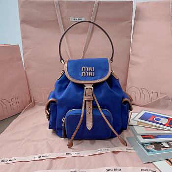 Fortok Miu Miu backpack Blue 22 x 18 x 11.5cm