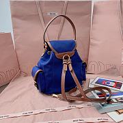 Fortok Miu Miu backpack Blue 22 x 18 x 11.5cm - 5
