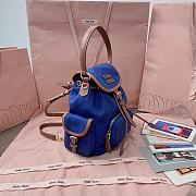 Fortok Miu Miu backpack Blue 22 x 18 x 11.5cm - 3