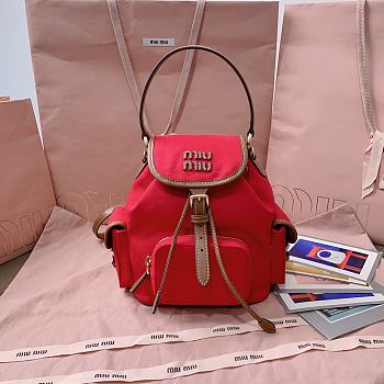 Fortok Miu Miu backpack Red 22 x 18 x 11.5cm