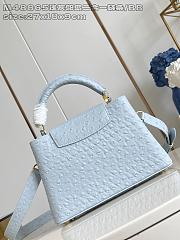 Fortok Louis Vuitton LV X Tm Capucines East-west Ostrich Leather Blue 17.3 x 9 x 27 cm  - 5