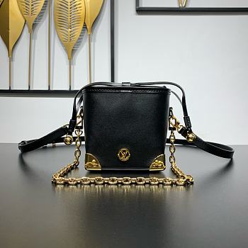 Fortok Louis Vuitton Bag Accessory Noé Purse LV Black 11.5 x 11.5 x 11.5cm
