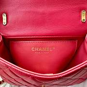 Fortok Chanel Bag Flap Bag Red Shoulder Chain 17cm - 4
