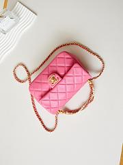 Fortok Chanel Bag Flap Bag Red Shoulder Chain 20cm - 6