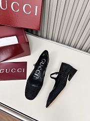 Fortok Gucci GG crystal detail ballerinas Bacl 2.5cm - 3