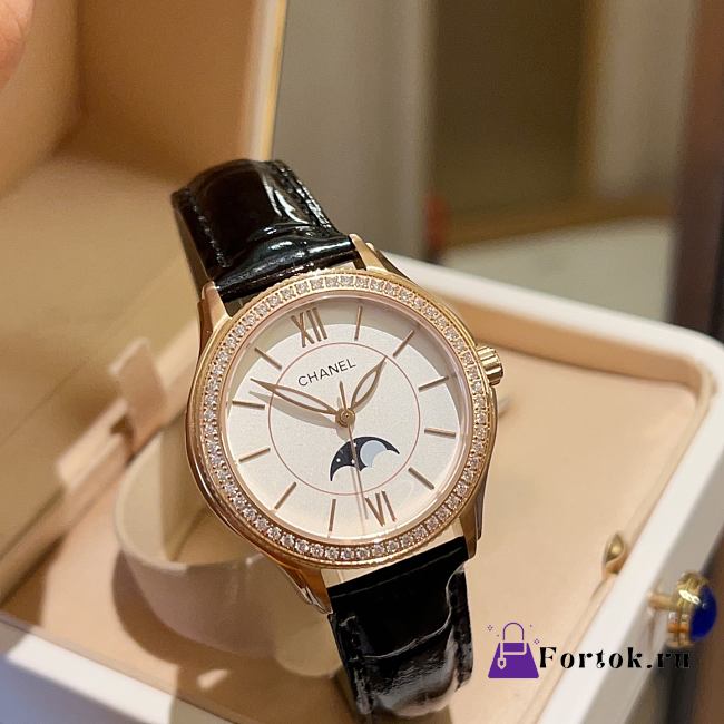 Fortok Chanel Watch Black 33mm - 1