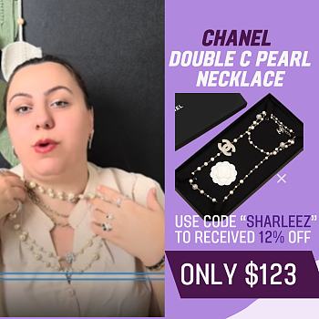 Chanel Double C Pearl Necklace
