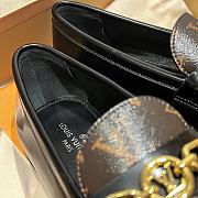 Fortok Louis Vuitton Chess Flat Loafers Black - 3