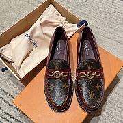 Fortok Louis Vuitton Chess Flat Loafers Rouge - 1
