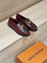 Fortok Louis Vuitton Chess Flat Loafers Rouge - 6