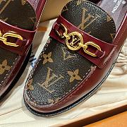Fortok Louis Vuitton Chess Flat Loafers Rouge - 5