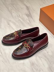Fortok Louis Vuitton Chess Flat Loafers Rouge - 2