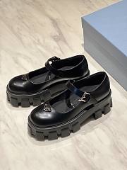 Fortok Prada Brushed leather Monolith Mary Janes Black - 4