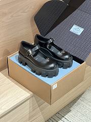 Fortok Prada Brushed leather Monolith Mary Janes Black - 3
