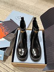 Fortok Prada Brushed leather Chelsea booties Black - 1