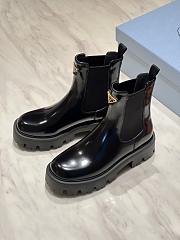 Fortok Prada Brushed leather Chelsea booties Black - 3