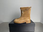 Fortok Chanel Suede Boots Chain Brown - 4