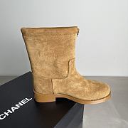 Fortok Chanel Suede Boots Chain Brown - 2