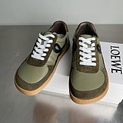 Fortok Loewe Ballet Runner 2.0 in nylon and calfskin Green  - 1