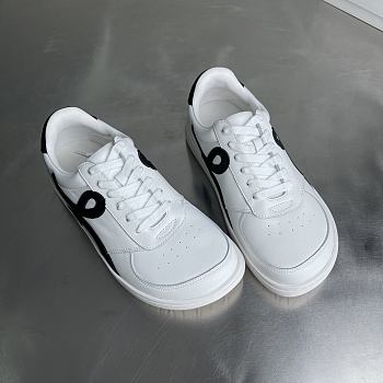 Fortok Loewe Ballet Runner 2.0 in nylon and calfskin White and Black