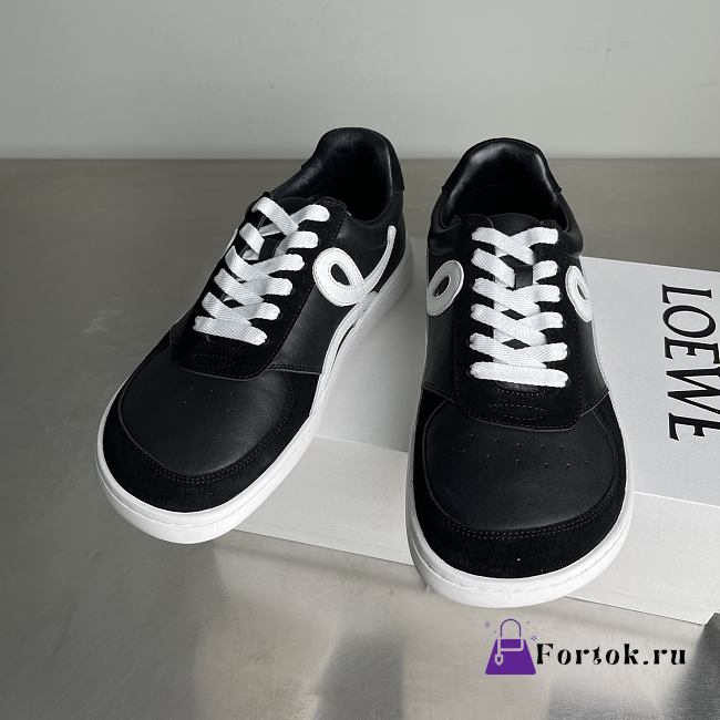 Fortok Loewe Ballet Runner 2.0 in nylon and calfskin Black and White - 1