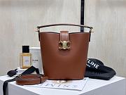 Fortok Celine Louise Bag In Smooth Calfskin Brown 16*19*12cm - 1