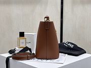 Fortok Celine Louise Bag In Smooth Calfskin Brown 16*19*12cm - 6