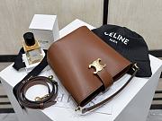 Fortok Celine Louise Bag In Smooth Calfskin Brown 16*19*12cm - 3