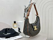 Fortok Celine Ava Bag In Triomphe Canvas And Calfskin Leather Brown 22 x 7.5 x 17cm - 6