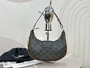 Fortok Celine Ava Bag In Triomphe Canvas And Calfskin Leather Brown 22 x 7.5 x 17cm - 3