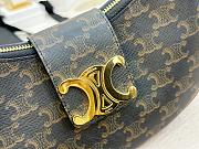 Fortok Celine Ava Bag In Triomphe Canvas And Calfskin Leather Brown 22 x 7.5 x 17cm - 2