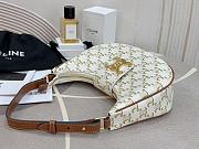 Fortok Celine Ava Bag In Triomphe Canvas And Calfskin Leather White 22 x 7.5 x 17cm - 6