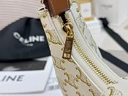 Fortok Celine Ava Bag In Triomphe Canvas And Calfskin Leather White 22 x 7.5 x 17cm - 5