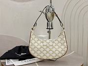 Fortok Celine Ava Bag In Triomphe Canvas And Calfskin Leather White 22 x 7.5 x 17cm - 2