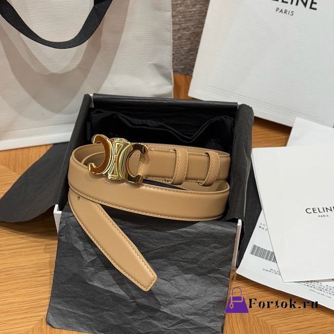 Fortok Celine belt Beige 2.5cm - 1