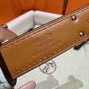 Fortok Hermes Belt Epsom White 4.5 cm/ 60-100cm - 3