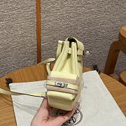Fortok Hermes Kelly Jump Jaune Milton Swift Leather Silver Hardware 18*14.5*6cm  - 4